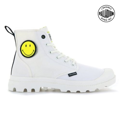 Bottes Palladium Pampa Smiley Change Femme Blanche | FR BAJ914G